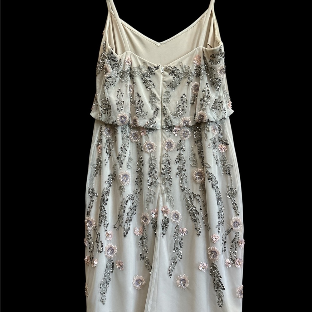 Adrianna Papell White Sequin Midi Dress - Picture 4 of 6